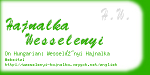 hajnalka wesselenyi business card